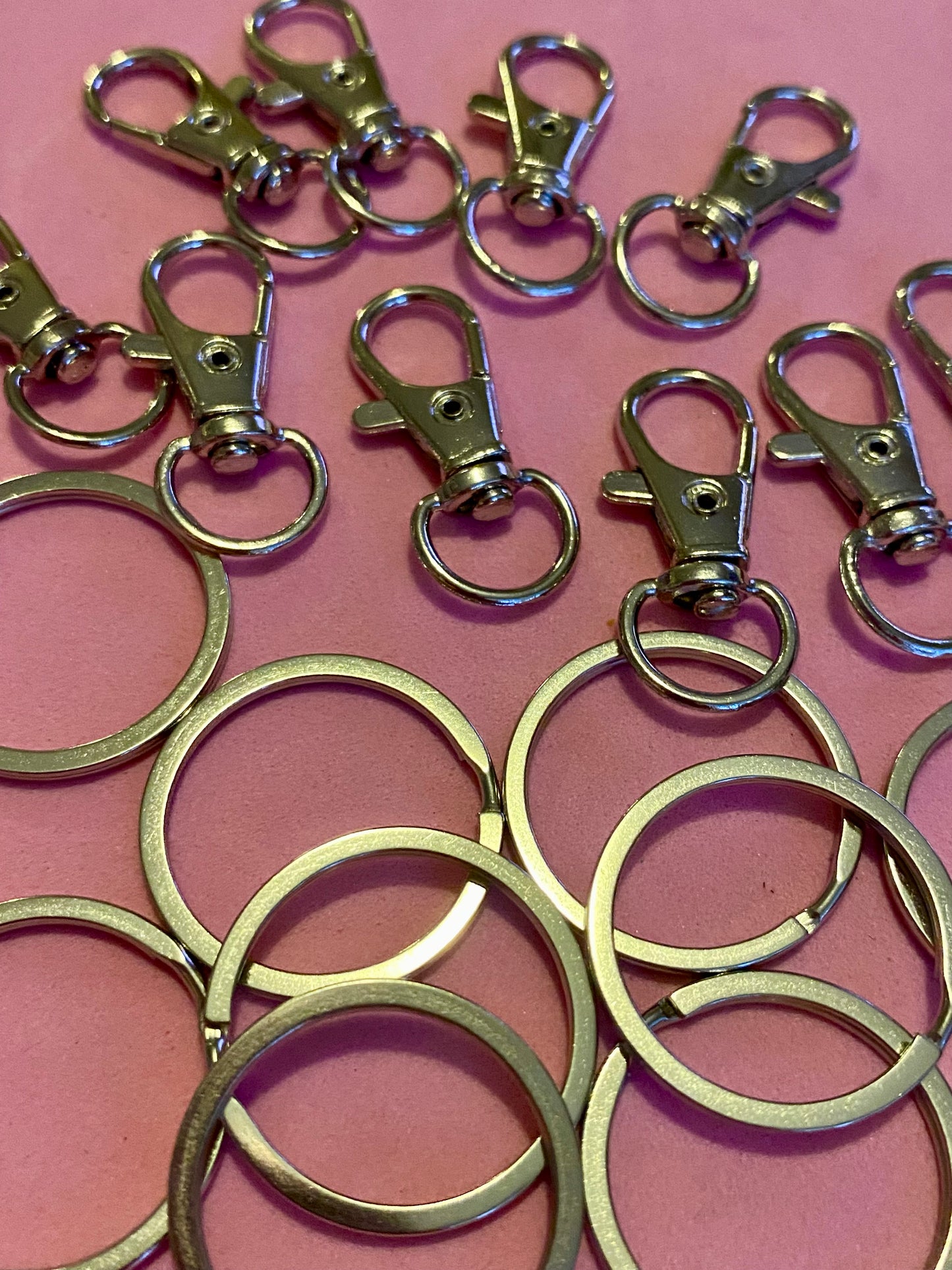 10 Lobster Claw swivel Keyring’s and Split Rings