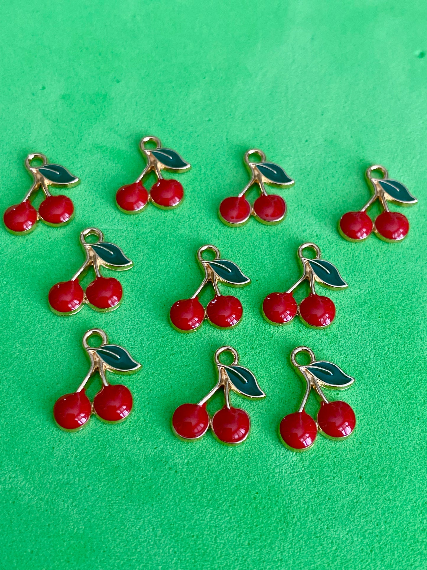 Cherries charms jewellery making crafting charms pendants 