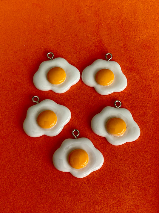 5 Fried Egg Charms