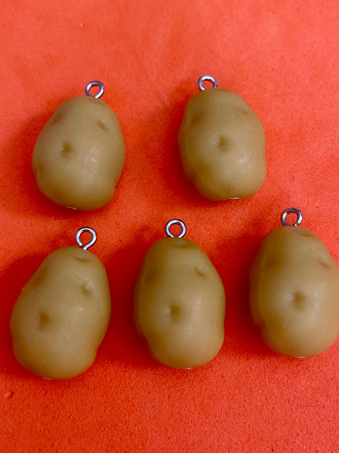 5 Hilarious Potato Charms With or Without Faces Suitable for Crafting Jewellery Keychains etc