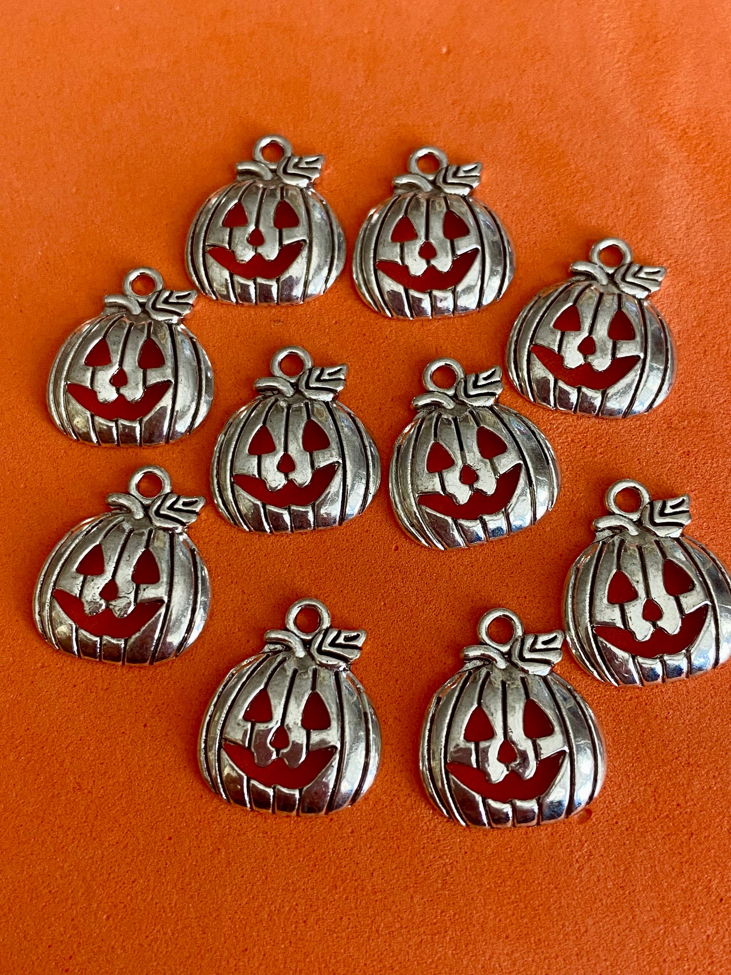 Pumpkin charms silver pendants Halloween keychains fundraising 