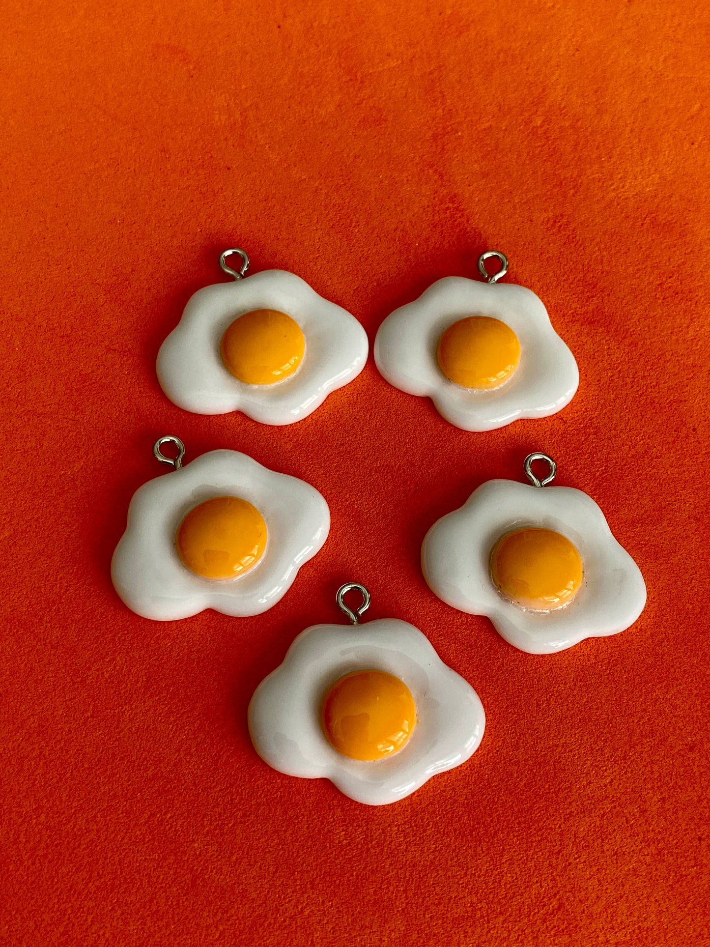 5 Fried Egg Charms