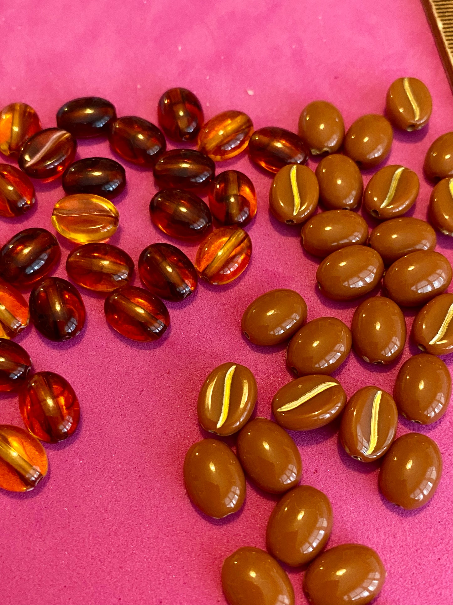 30 x Coffee Bean Beads Available in 2 Colours 10mm