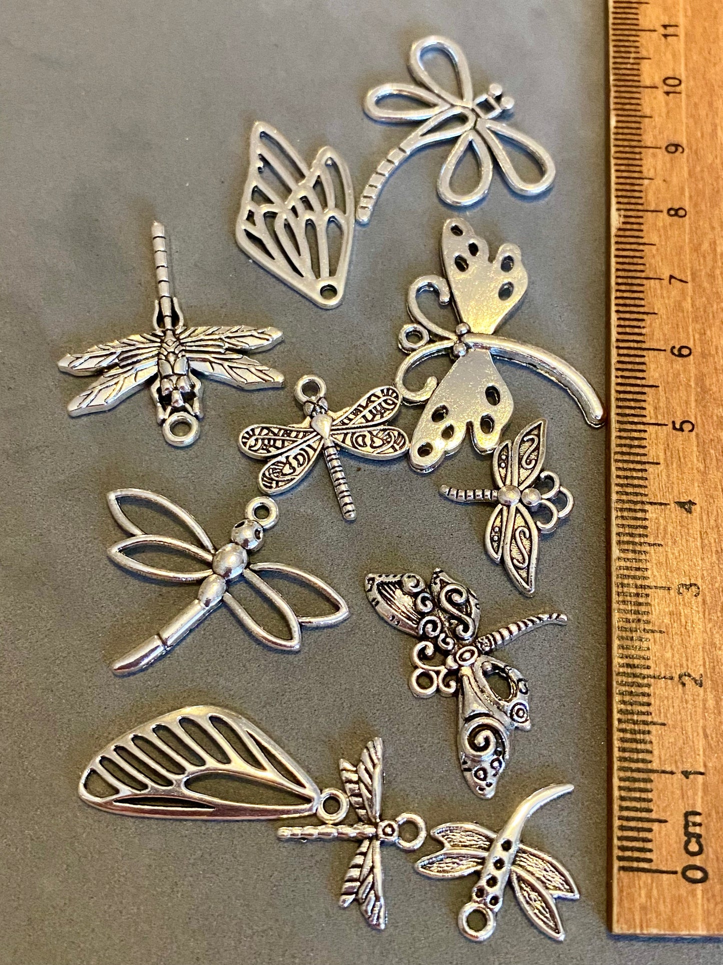 11 Assorted Dragon Fly Charms