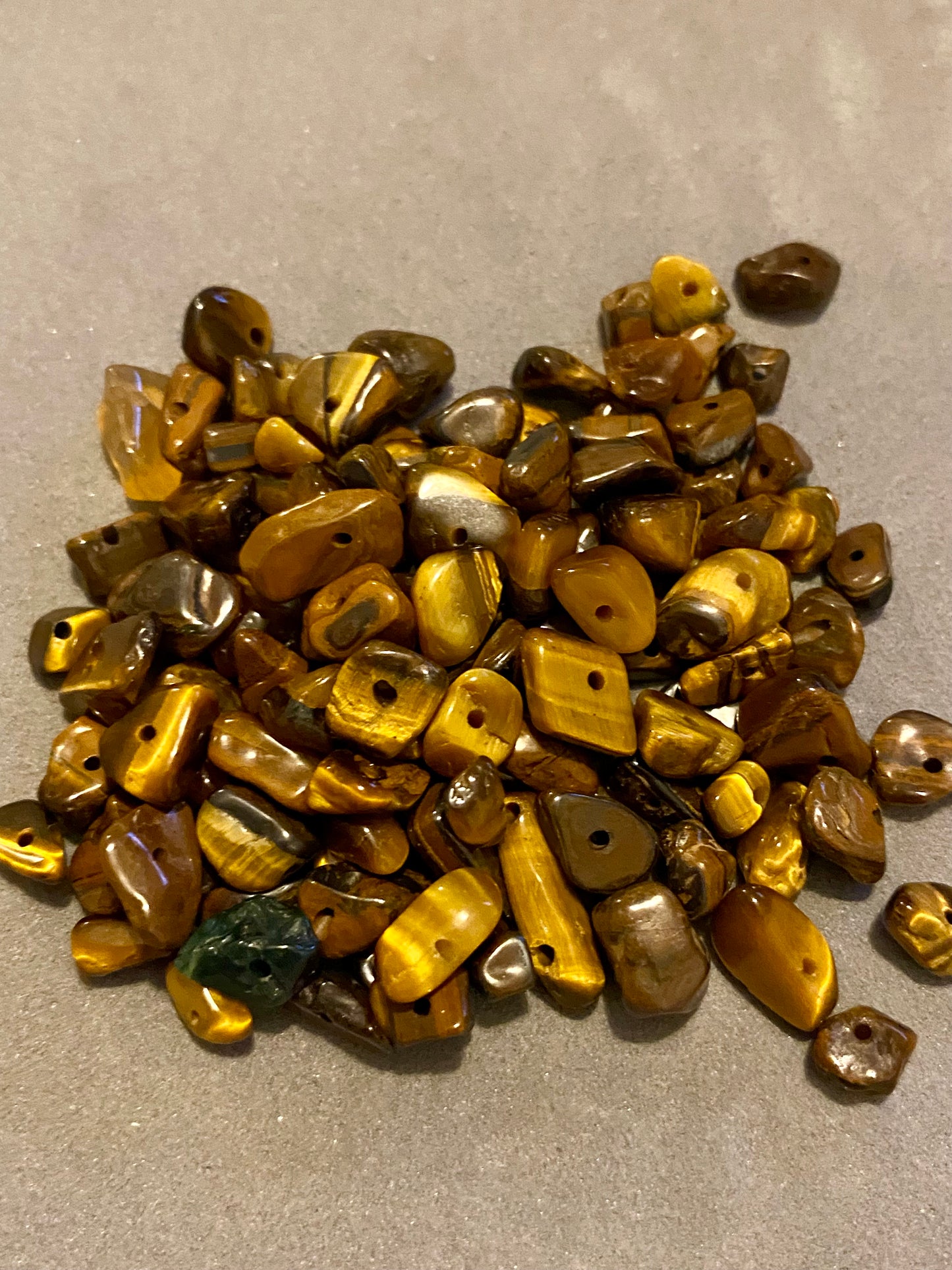 Approximately 100 Natural Stone Drilled Beads