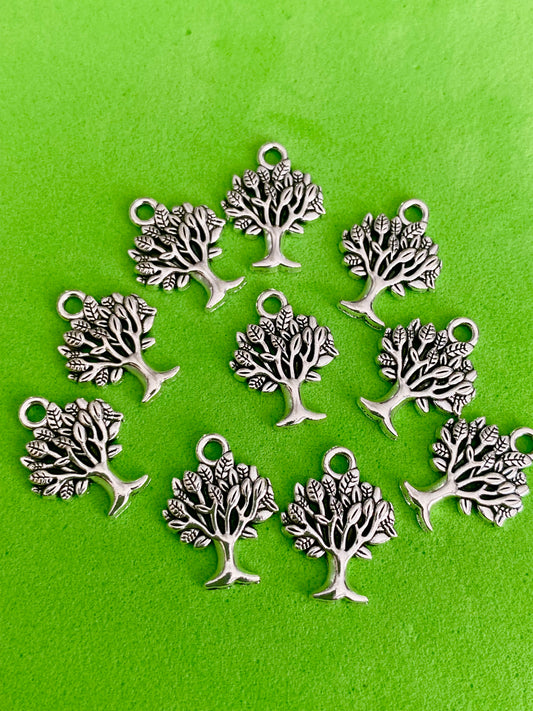 10 Tree Of Life Silver Coloured Charms 15mm by 12mm