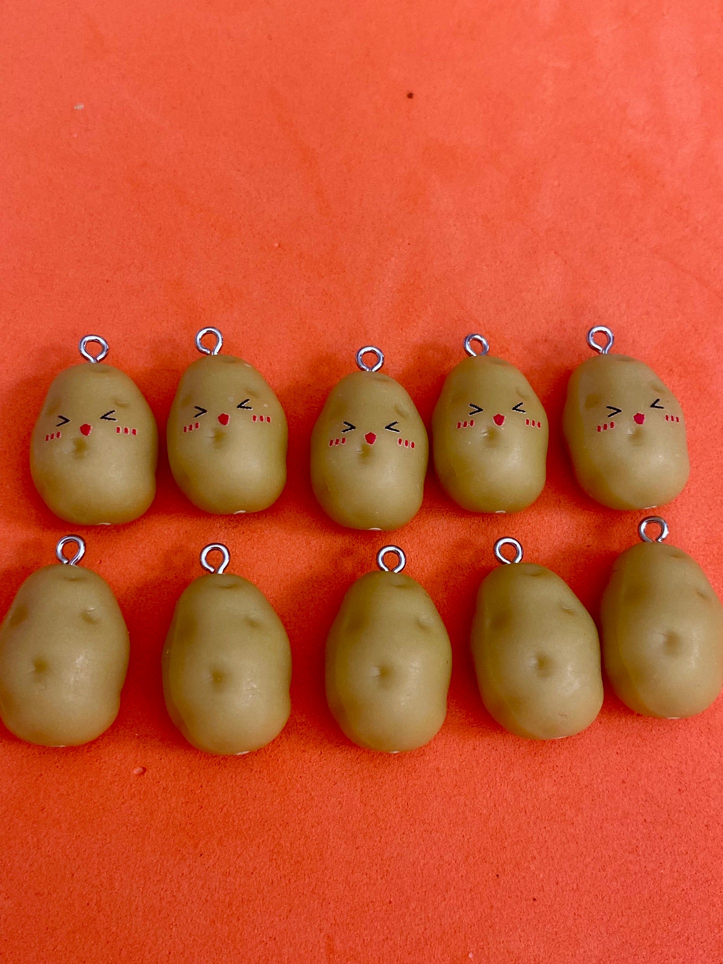 5 Hilarious Potato Charms With or Without Faces Suitable for Crafting Jewellery Keychains etc