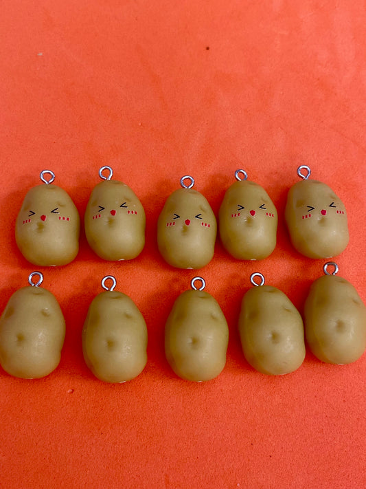 5 Hilarious Potato Charms With or Without Faces Suitable for Crafting Jewellery Keychains etc