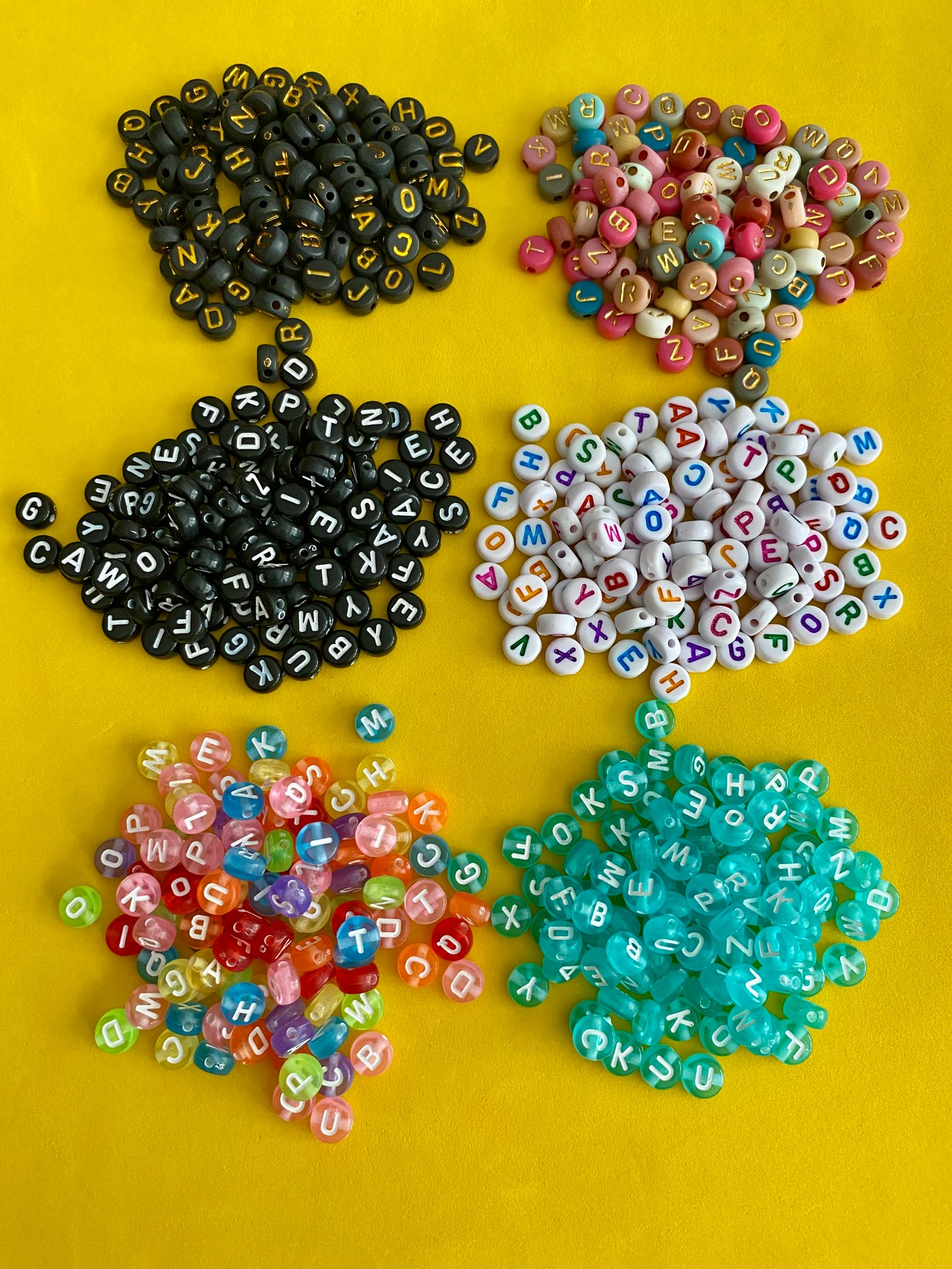 100 x 6m Letter Beads Suitable for Diy Jewellery Making