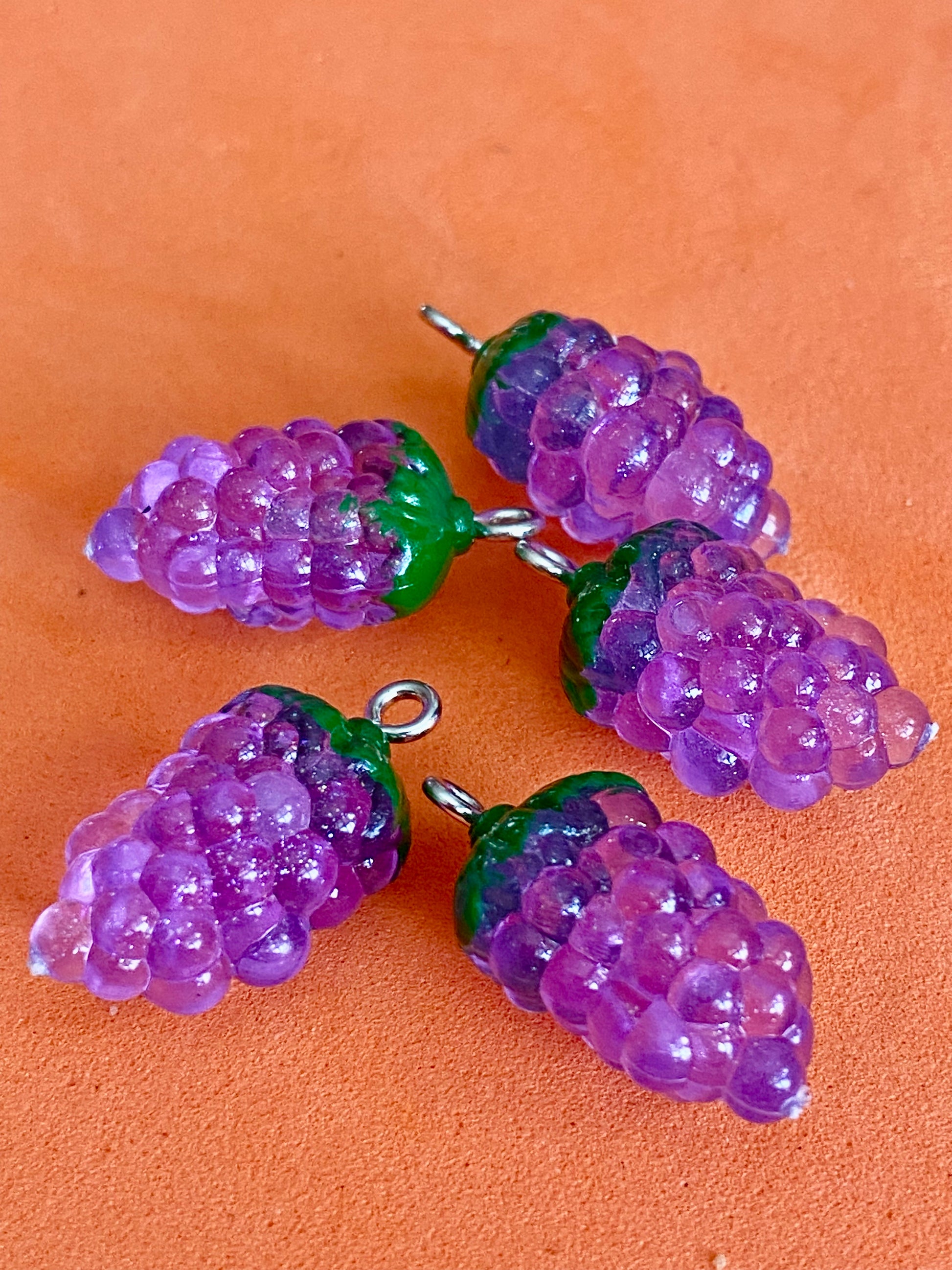 Grapes bunch charms jewellery keychains wine 