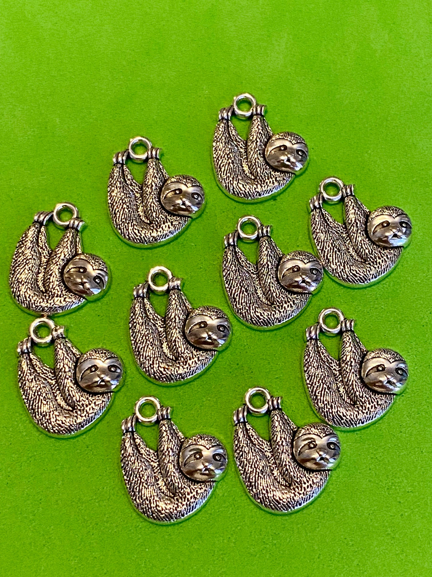 Sloth charm silver jewellery charms beads 