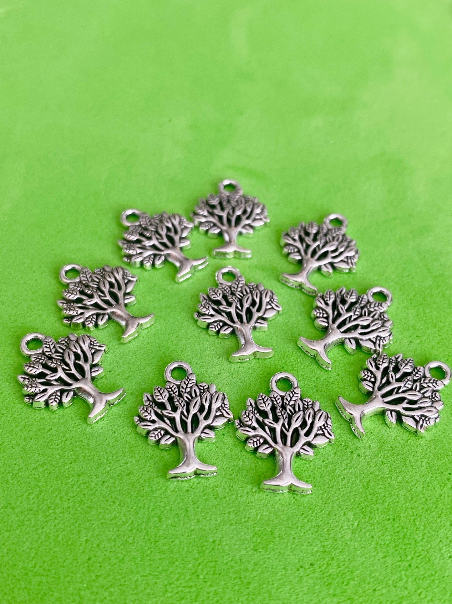 10 Tree Of Life Silver Coloured Charms 15mm by 12mm