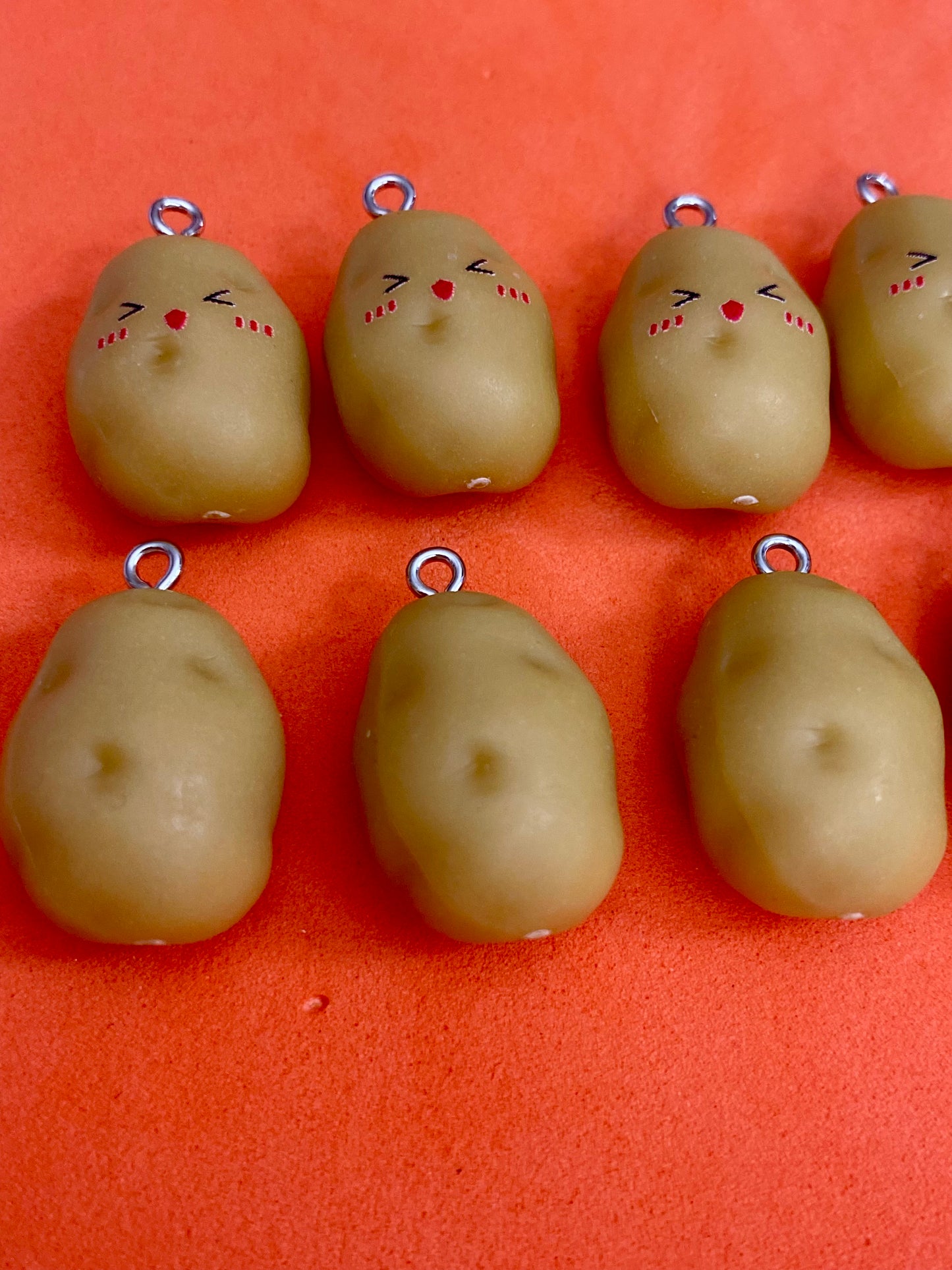 5 Hilarious Potato Charms With or Without Faces Suitable for Crafting Jewellery Keychains etc