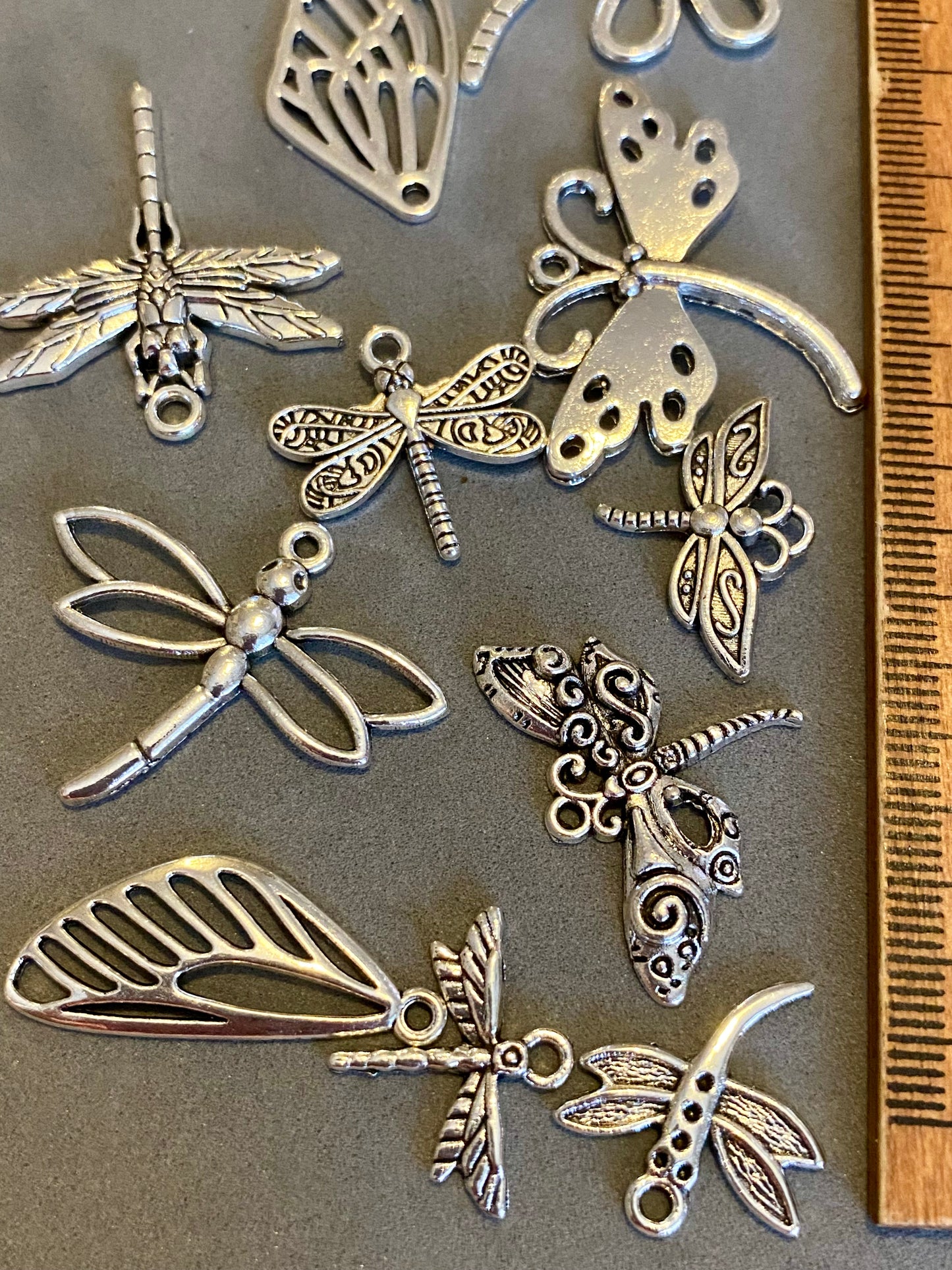 11 Assorted Dragon Fly Charms