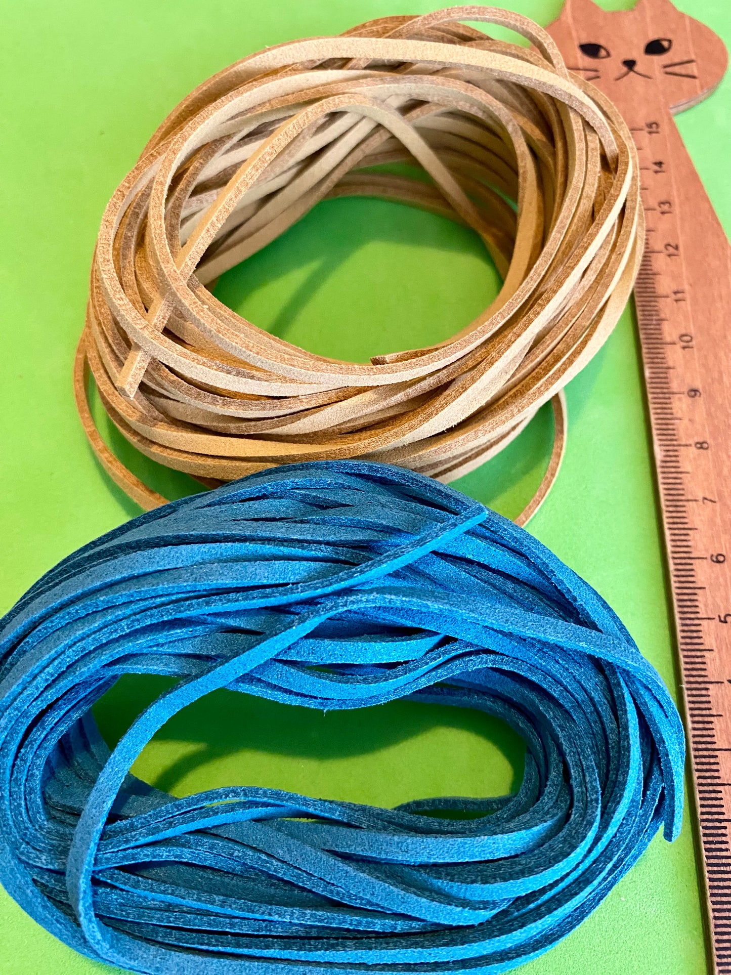 9 Metres Soft Coloured Leather Suitable for Jewellery Making