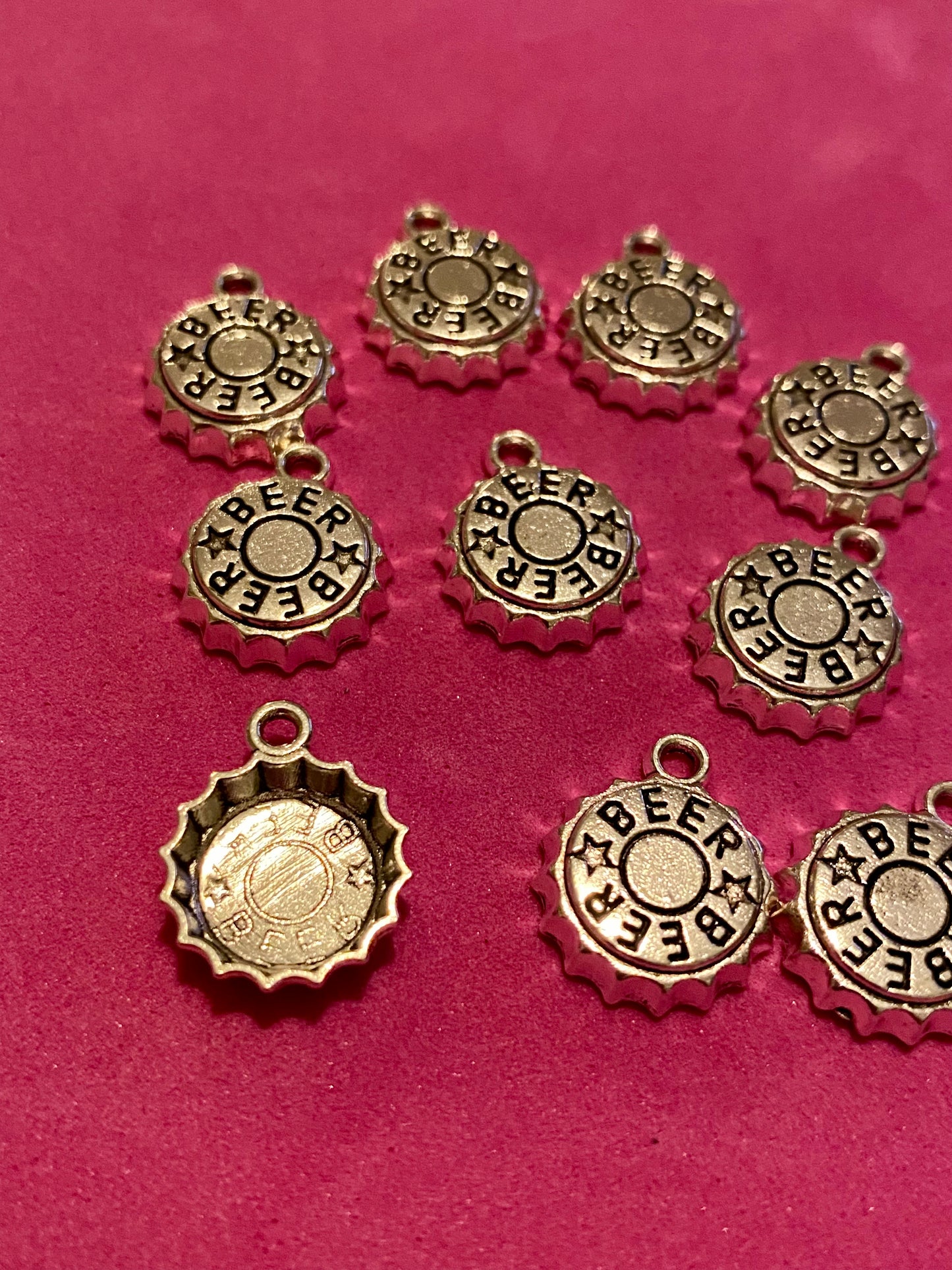 10 Beer Bottle Top Charms