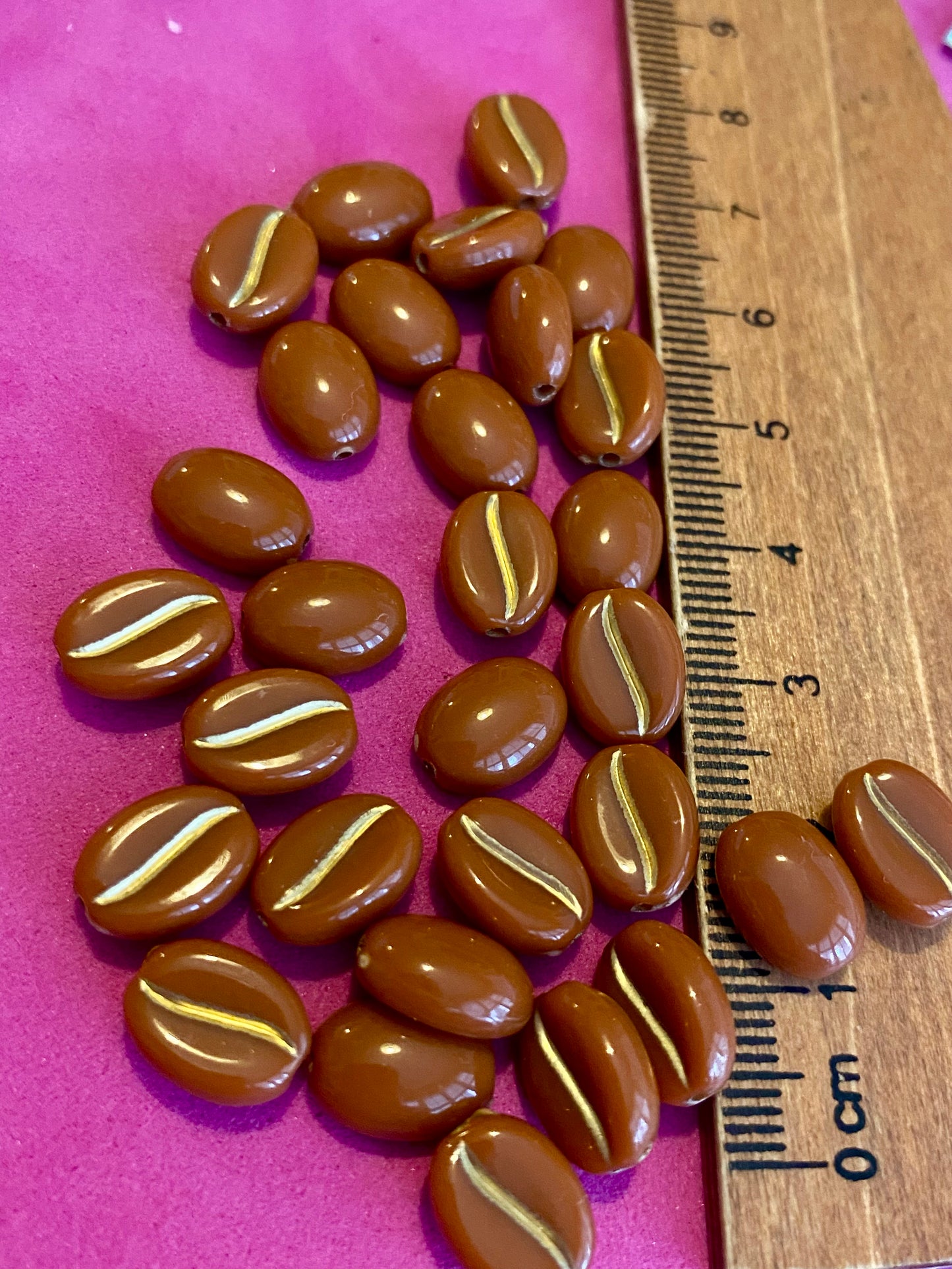 30 x Coffee Bean Beads Available in 2 Colours 10mm