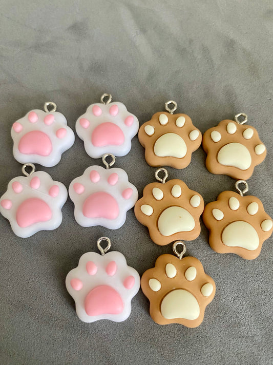 Cat paws cute pink cat charms jewellery 