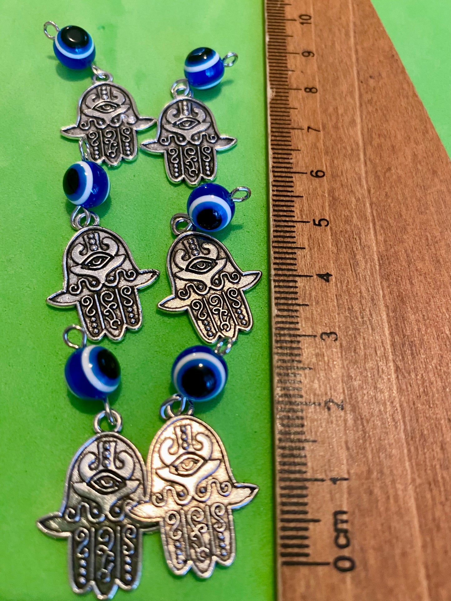 6 x Hamas Protected hand Charms and Beads