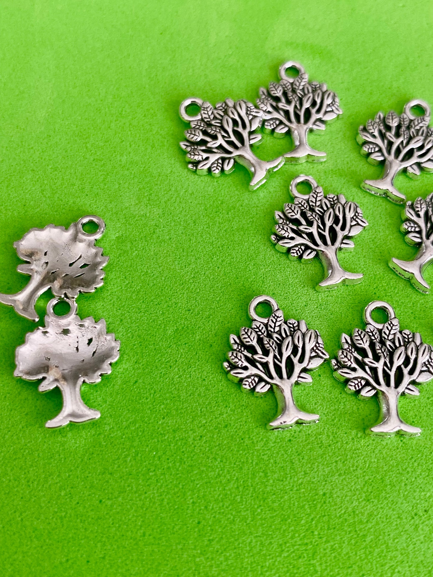 10 Tree Of Life Silver Coloured Charms 15mm by 12mm