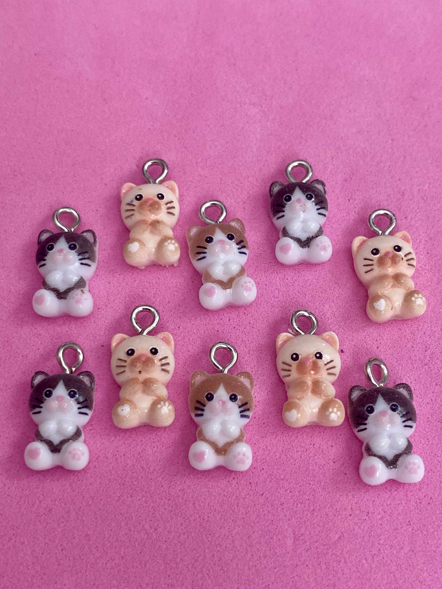 Kittens cats cute charms jewellery children happy 