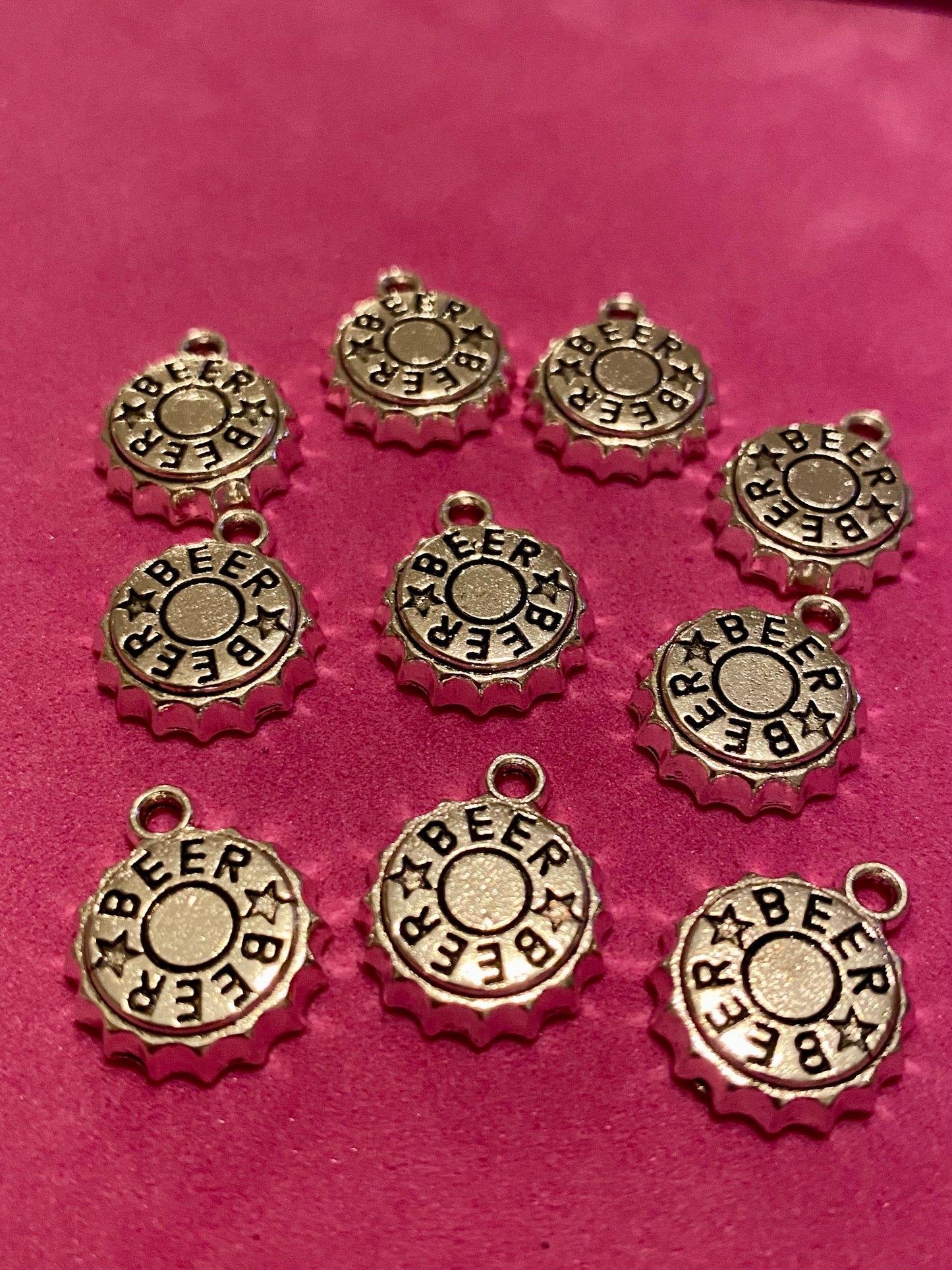 10 Beer Bottle Top Charms