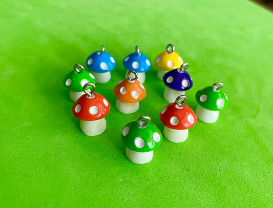 Mushrooms coloured charms jewellery 