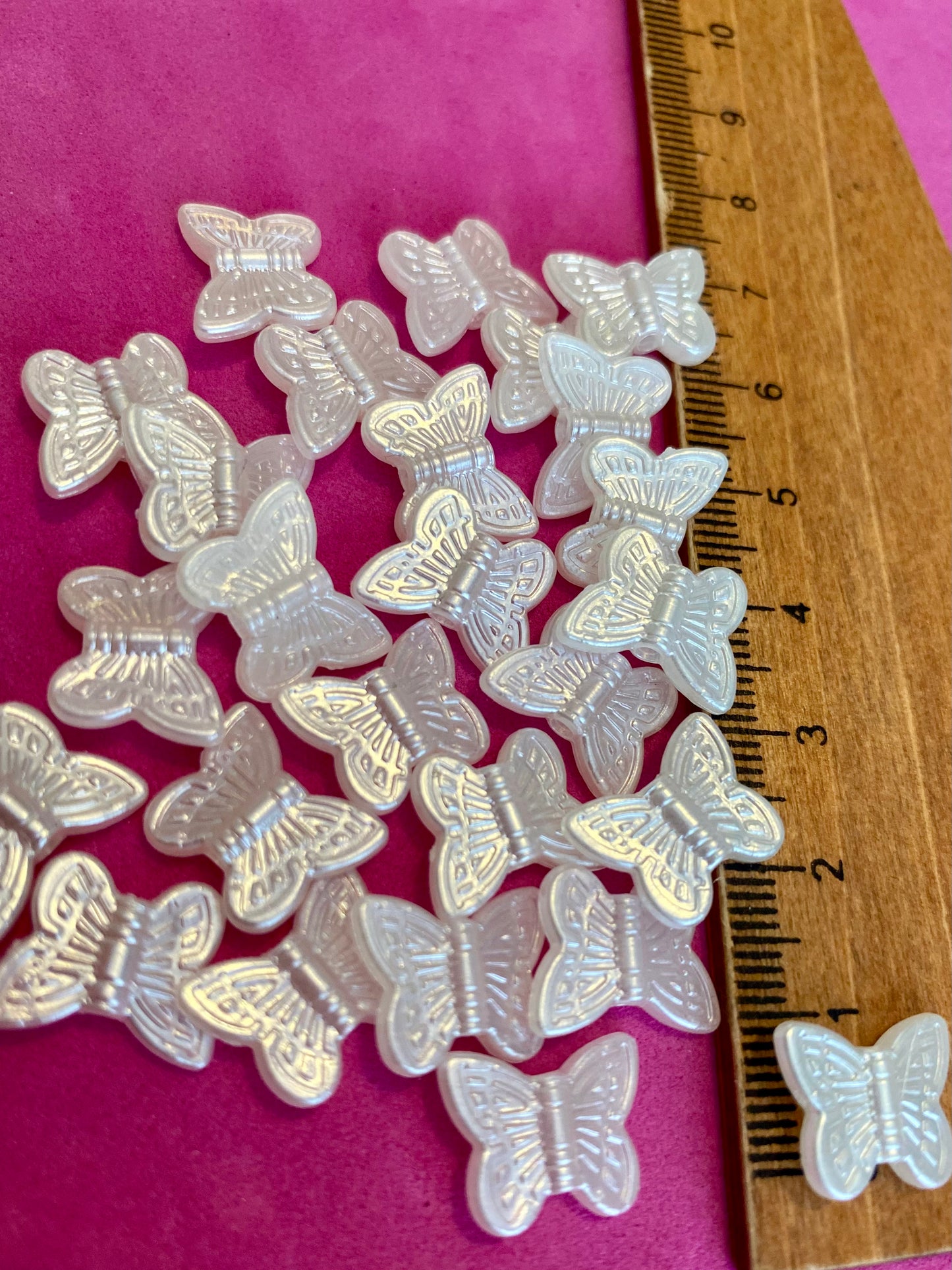 25 Butterfly Beads 15mm