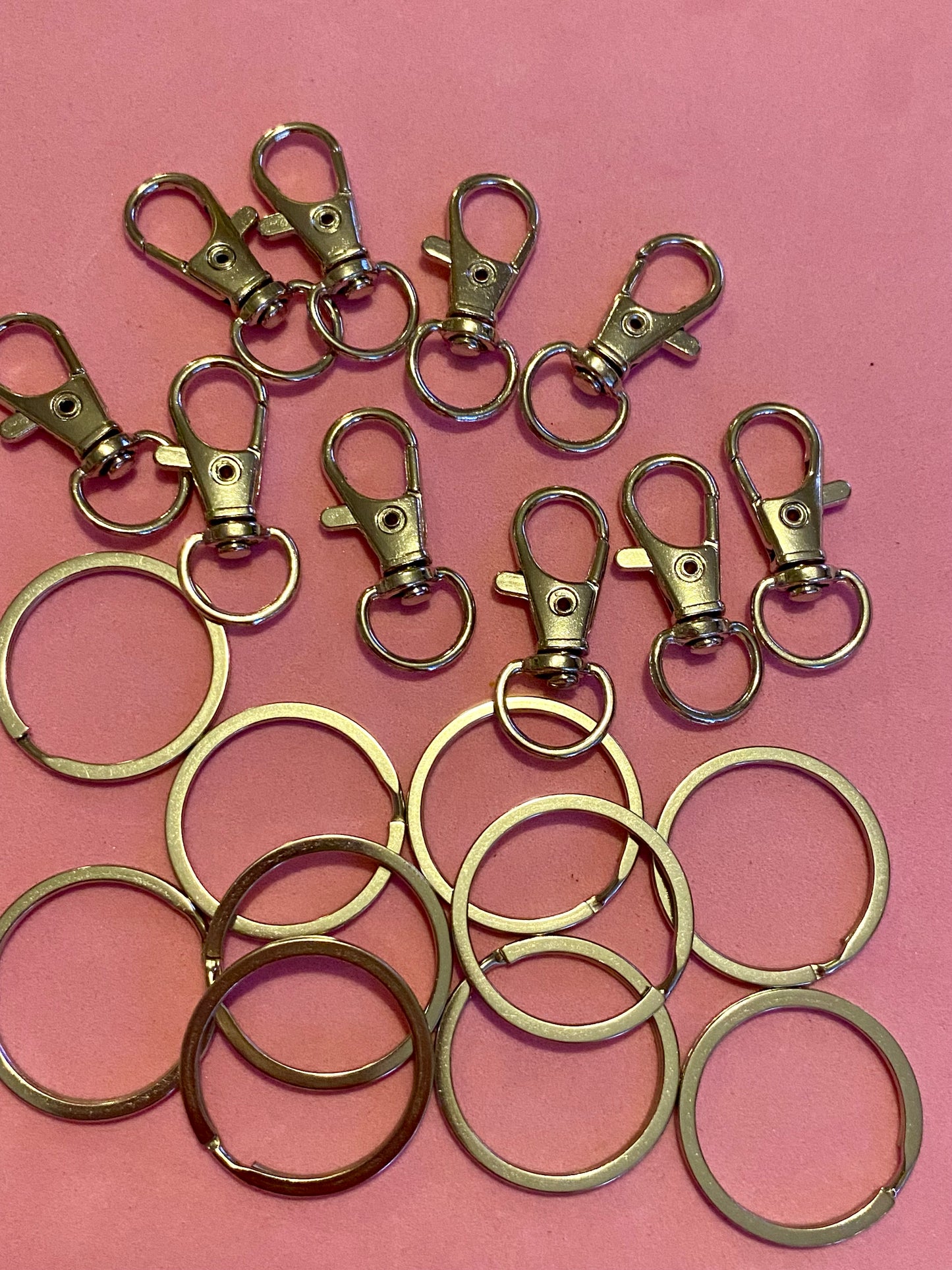 10 Lobster Claw swivel Keyring’s and Split Rings