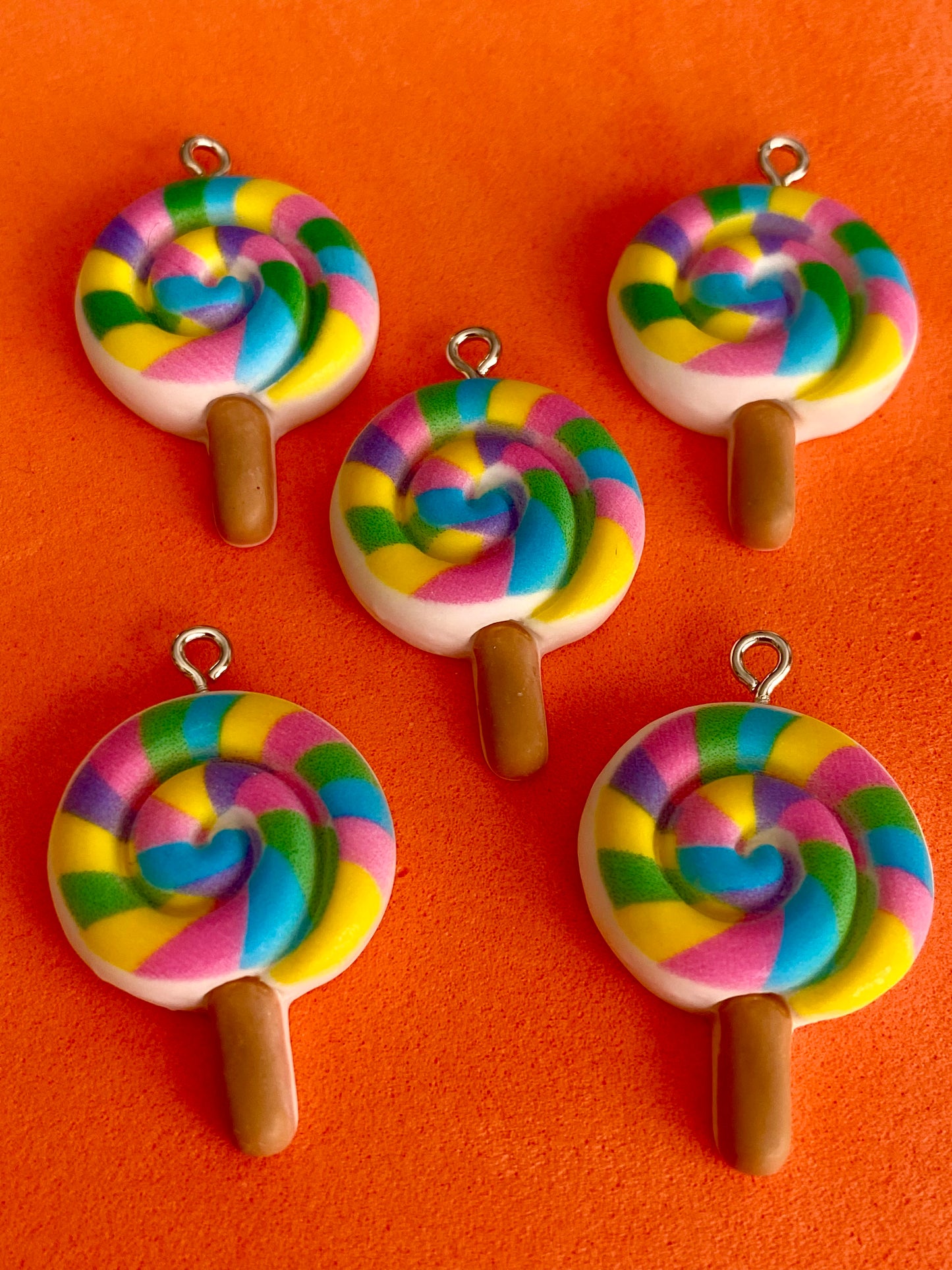 5 Lollipop Charms 27mm