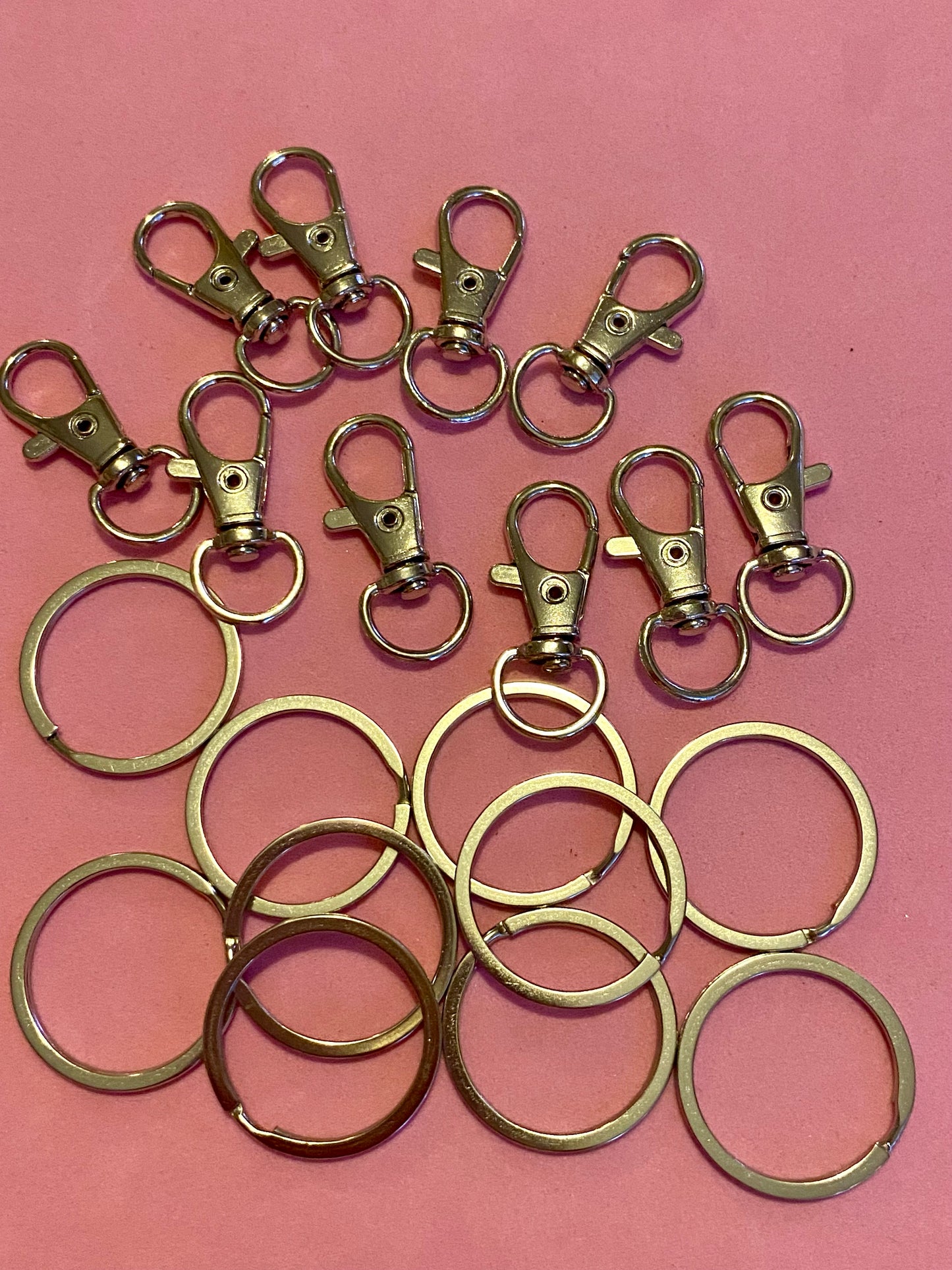 10 Lobster Claw swivel Keyring’s and Split Rings