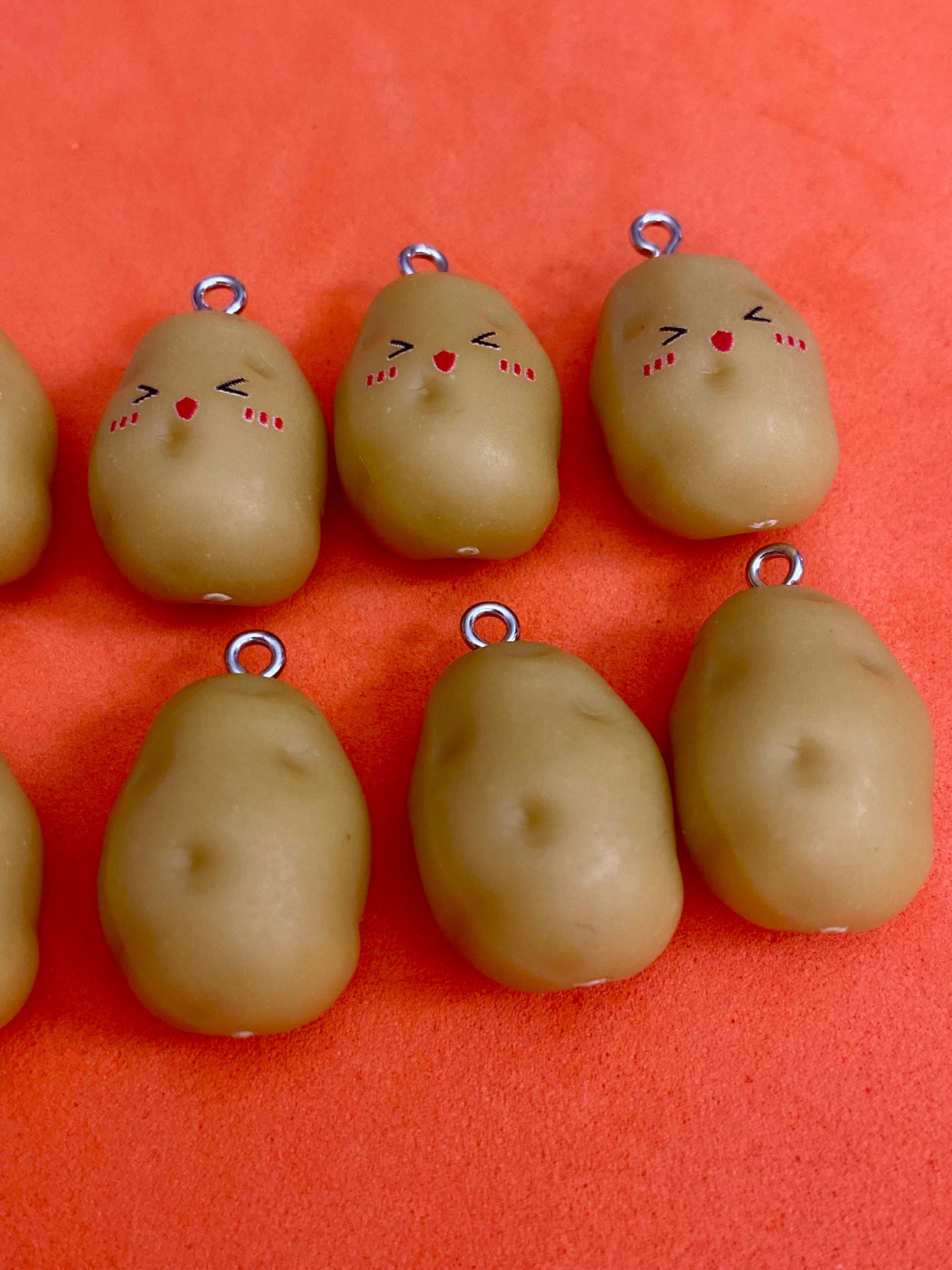 5 Hilarious Potato Charms With or Without Faces Suitable for Crafting Jewellery Keychains etc