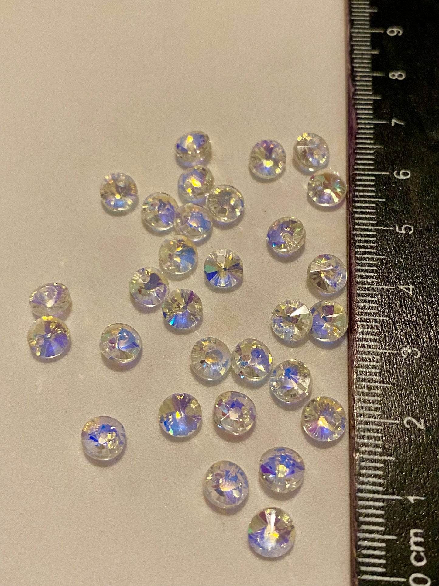 30 Crystal Glass Beads 6mm