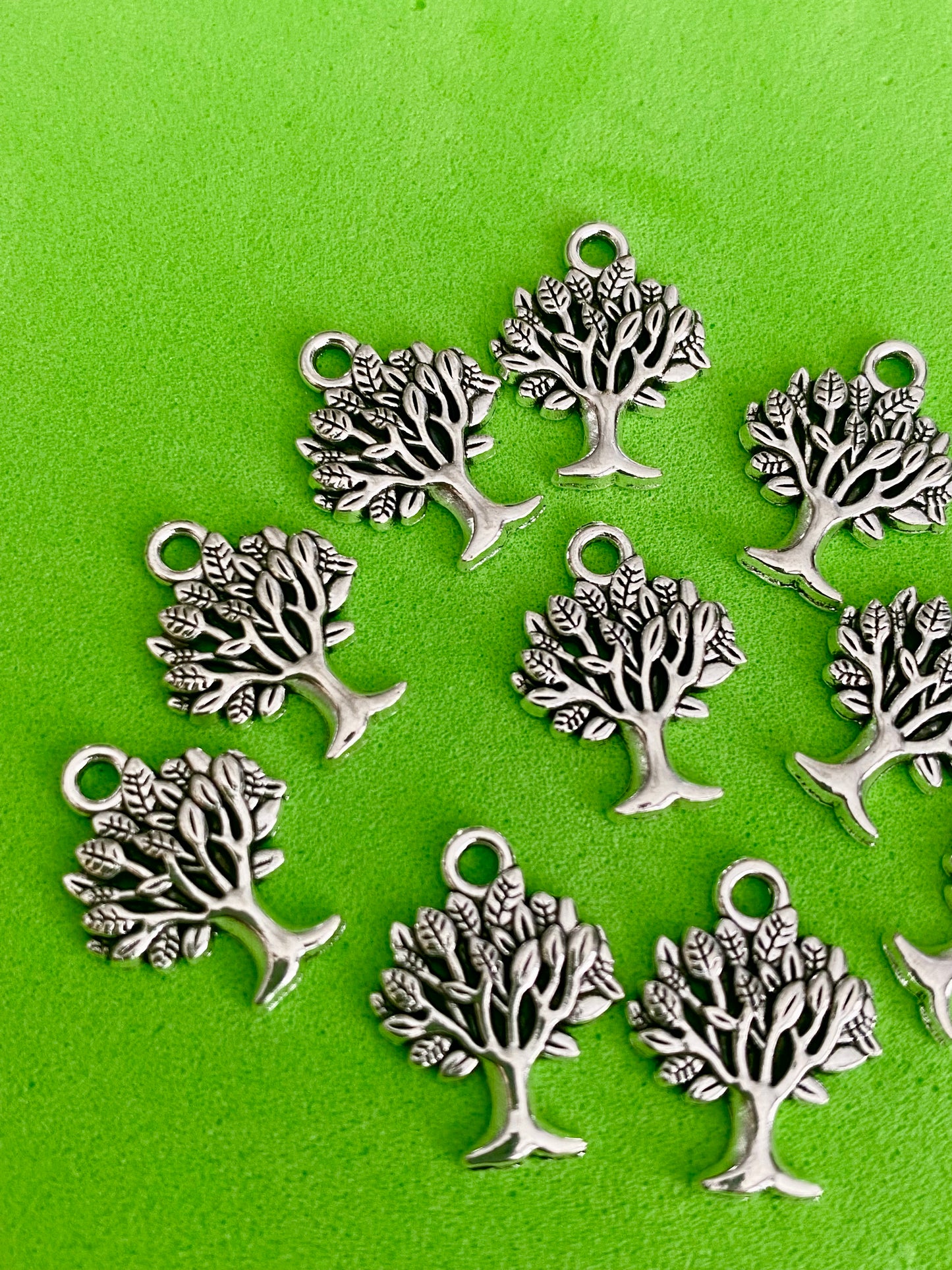 10 Tree Of Life Silver Coloured Charms 15mm by 12mm