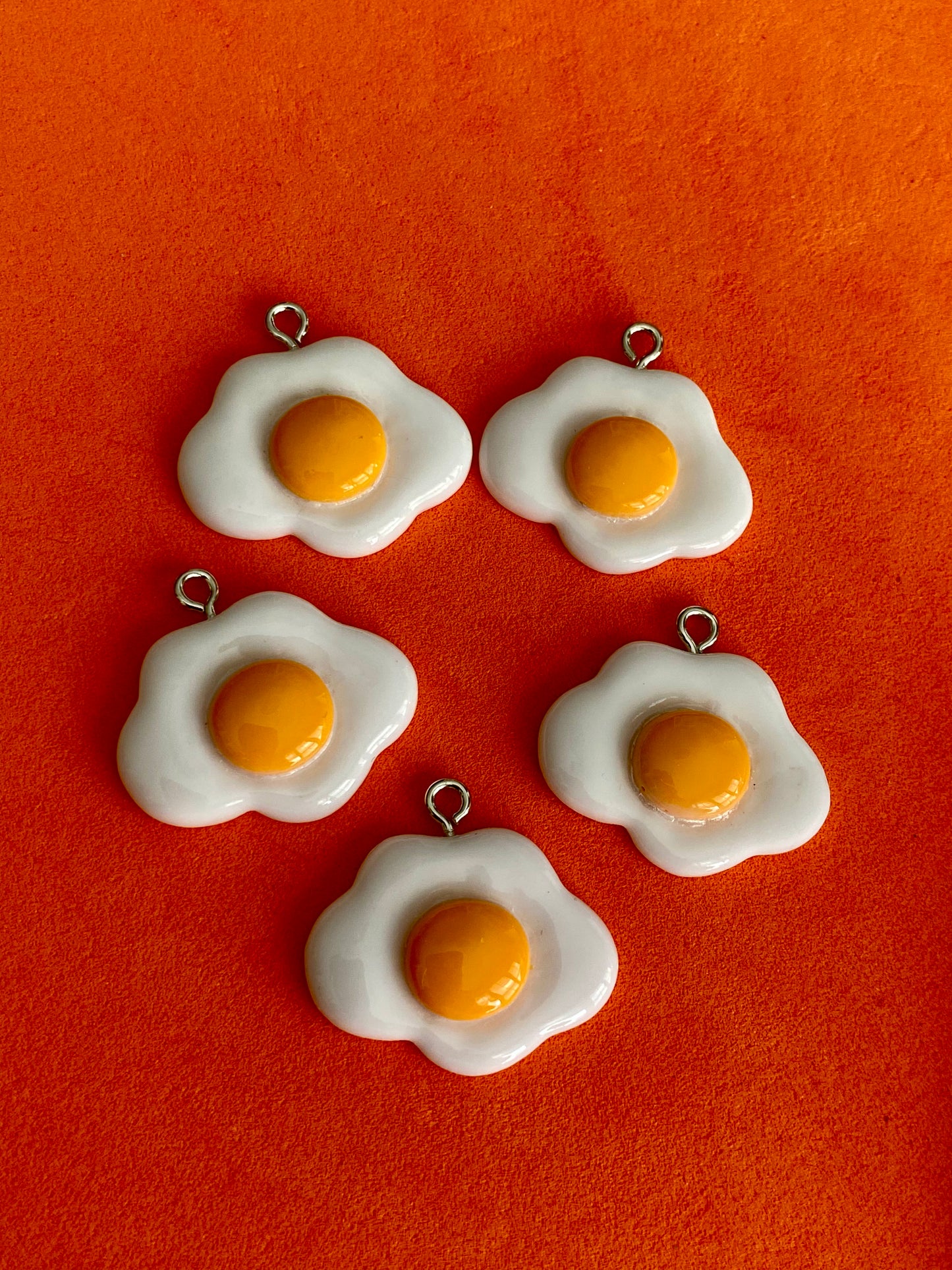 5 Fried Egg Charms