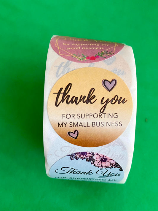 Thank you small business stickers 500