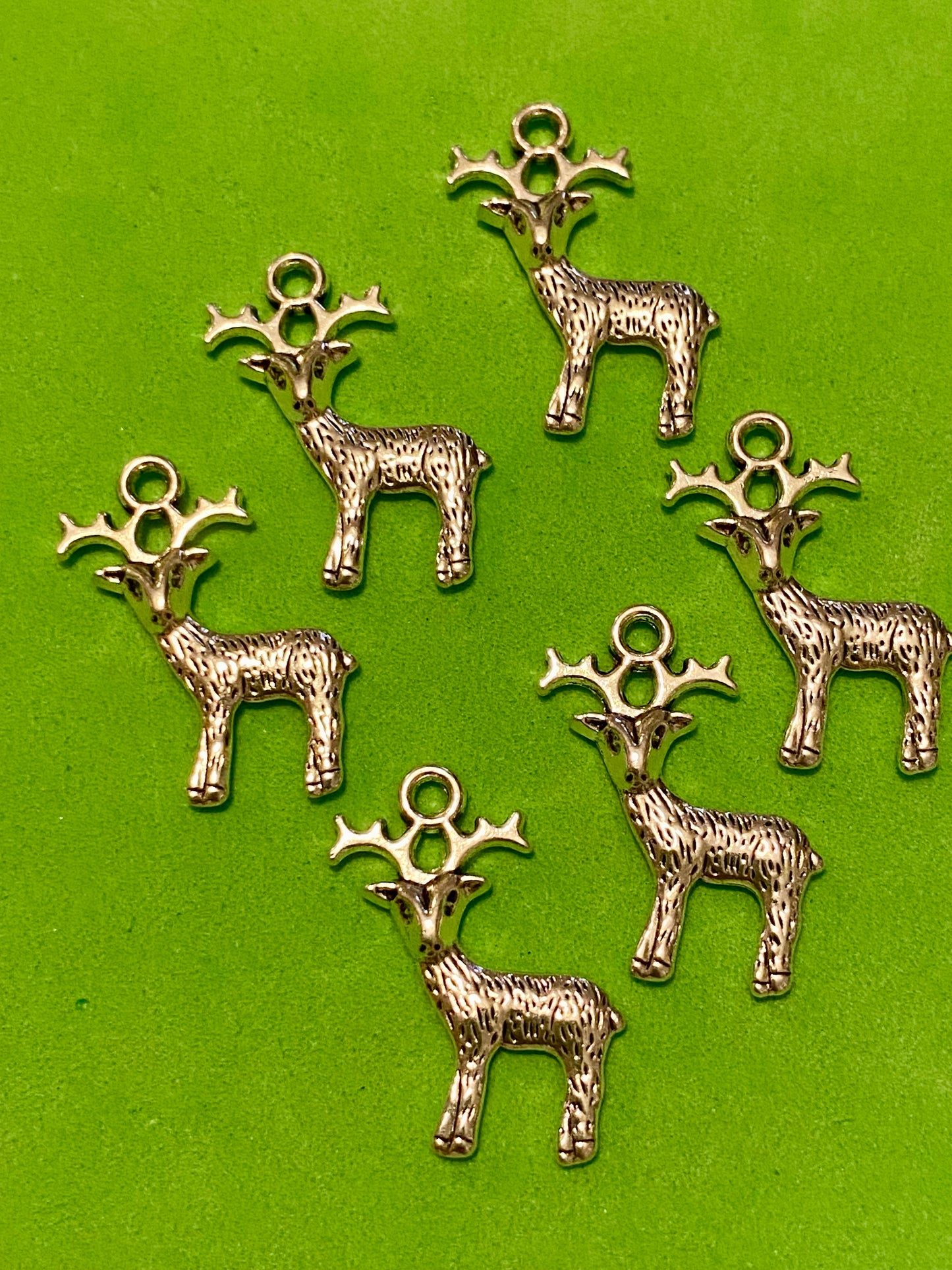 Reindeer Deer Christmas Stag Silver Jewellery charms xmas santa