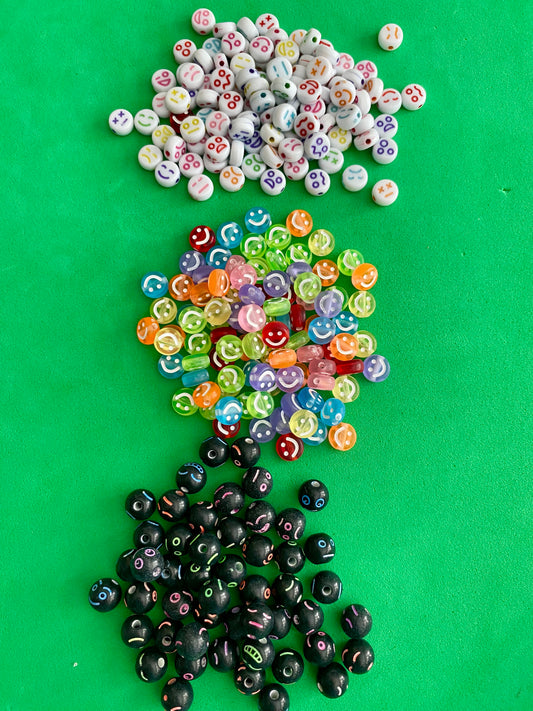 Assortment of Beads with Faces Suitable For Crafting Jewellery Making